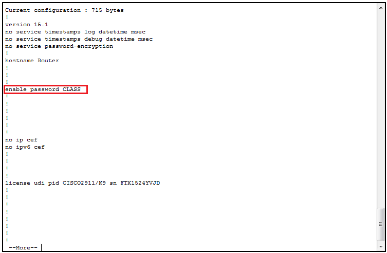 enable password